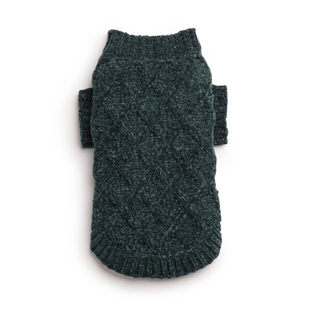 Image of fabdog - Emerald Chenille Dog Sweater: 8